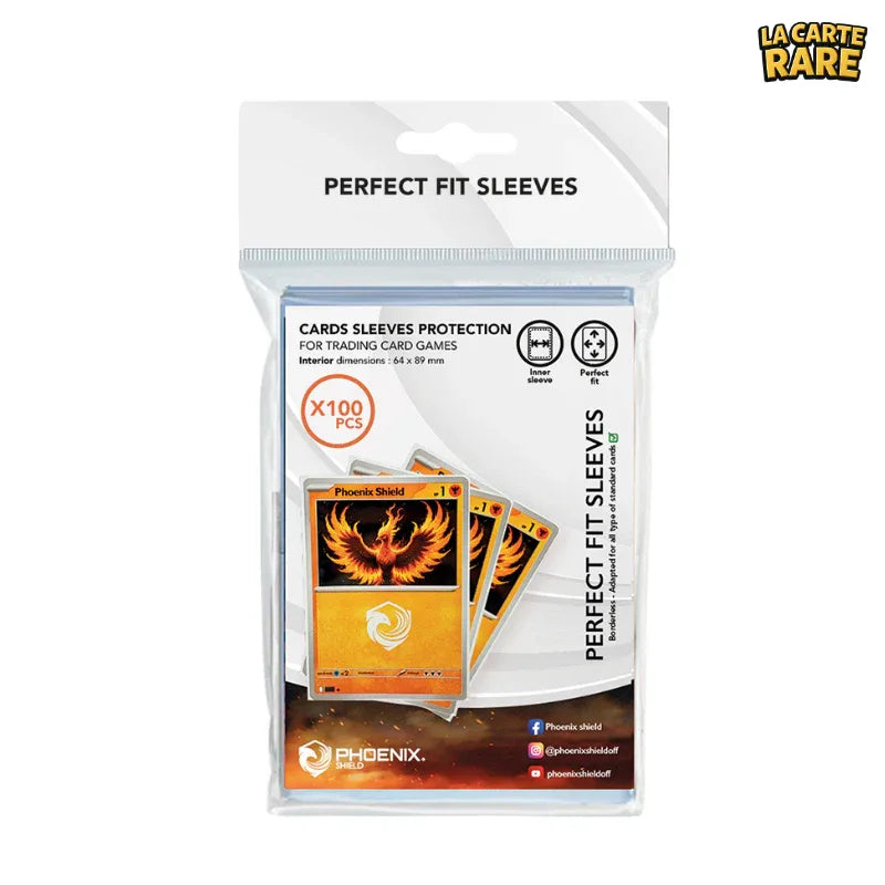 Sleeves Perfect Fit x100 - Phoenix Shield - La Carte Rare