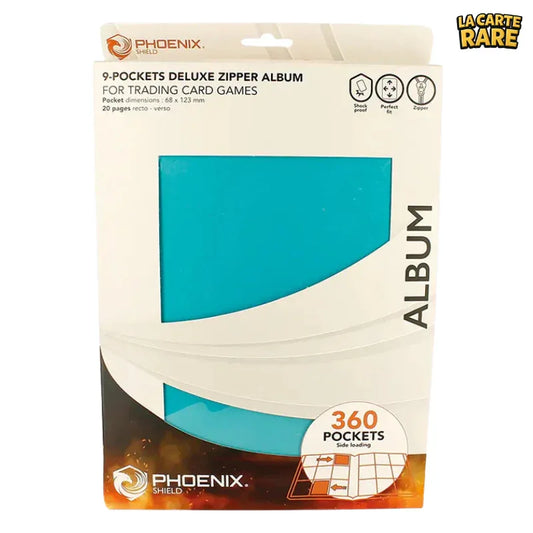 Album Zip Deluxe 360 Cartes (Turquoise) - Phoenix Shield - La Carte Rare