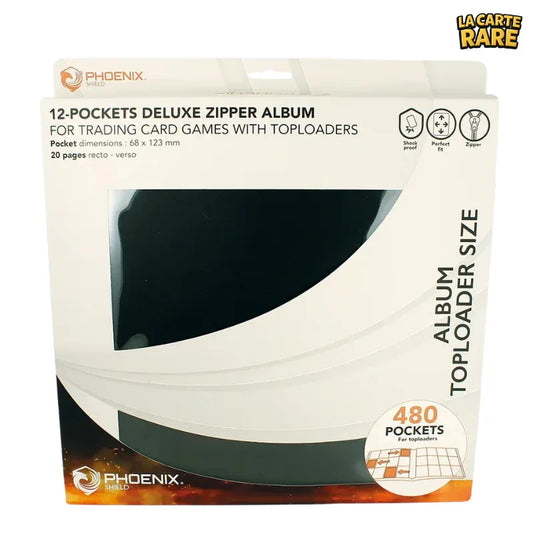Album Zip Toploader 480 Cartes 12 Pockets - Phoenix Shield - La Carte Rare