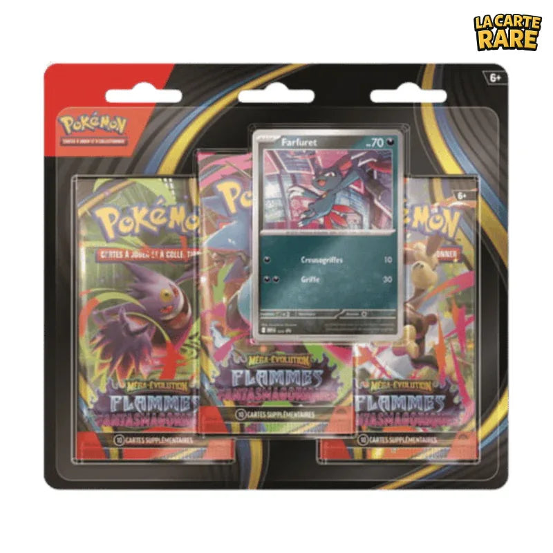 Tripack Flammes Fantasmagoriques ME2 - Pokemon - La Carte Rare